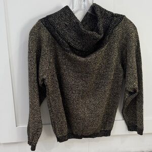 Vintage Cowl Neck Metallic Sweater. M